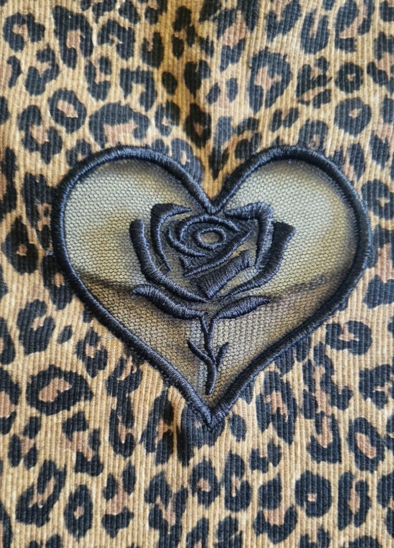 Rose Heart Leopard Tee