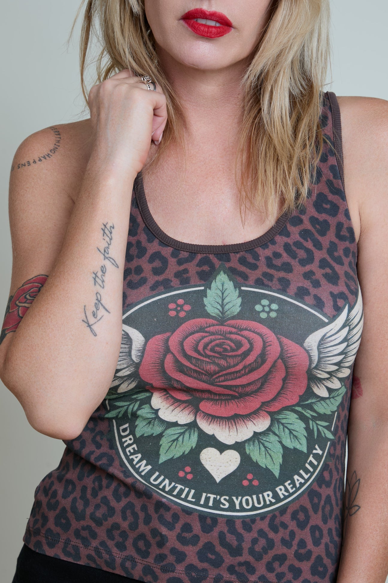 Dream Leopard Tank Red