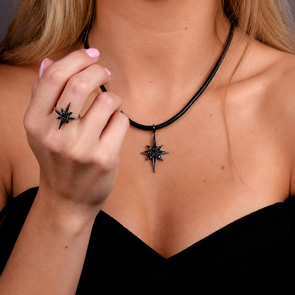 Starlight Black Diamond Ring