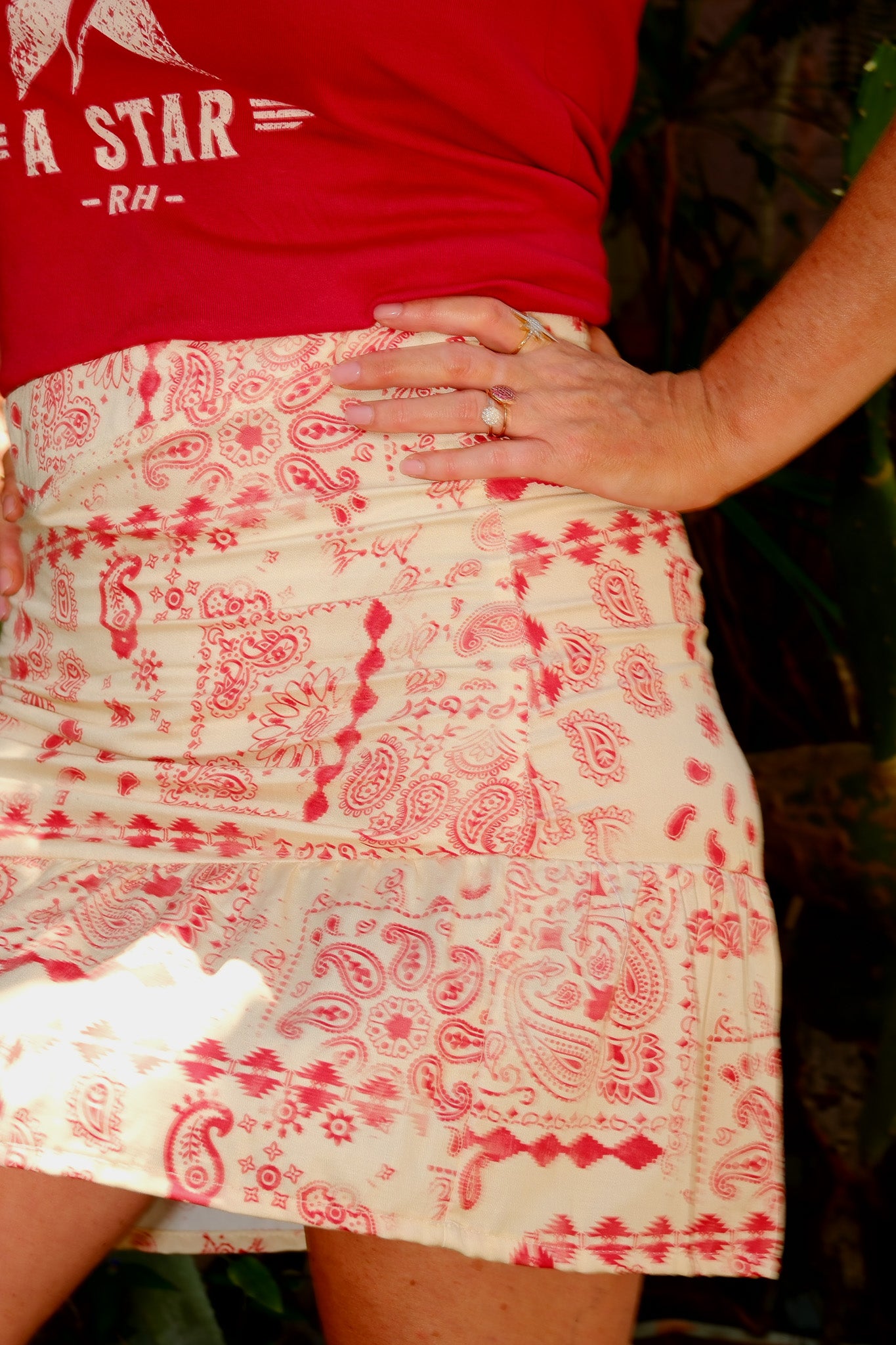 Free Spirit Paisley Mini Skirt