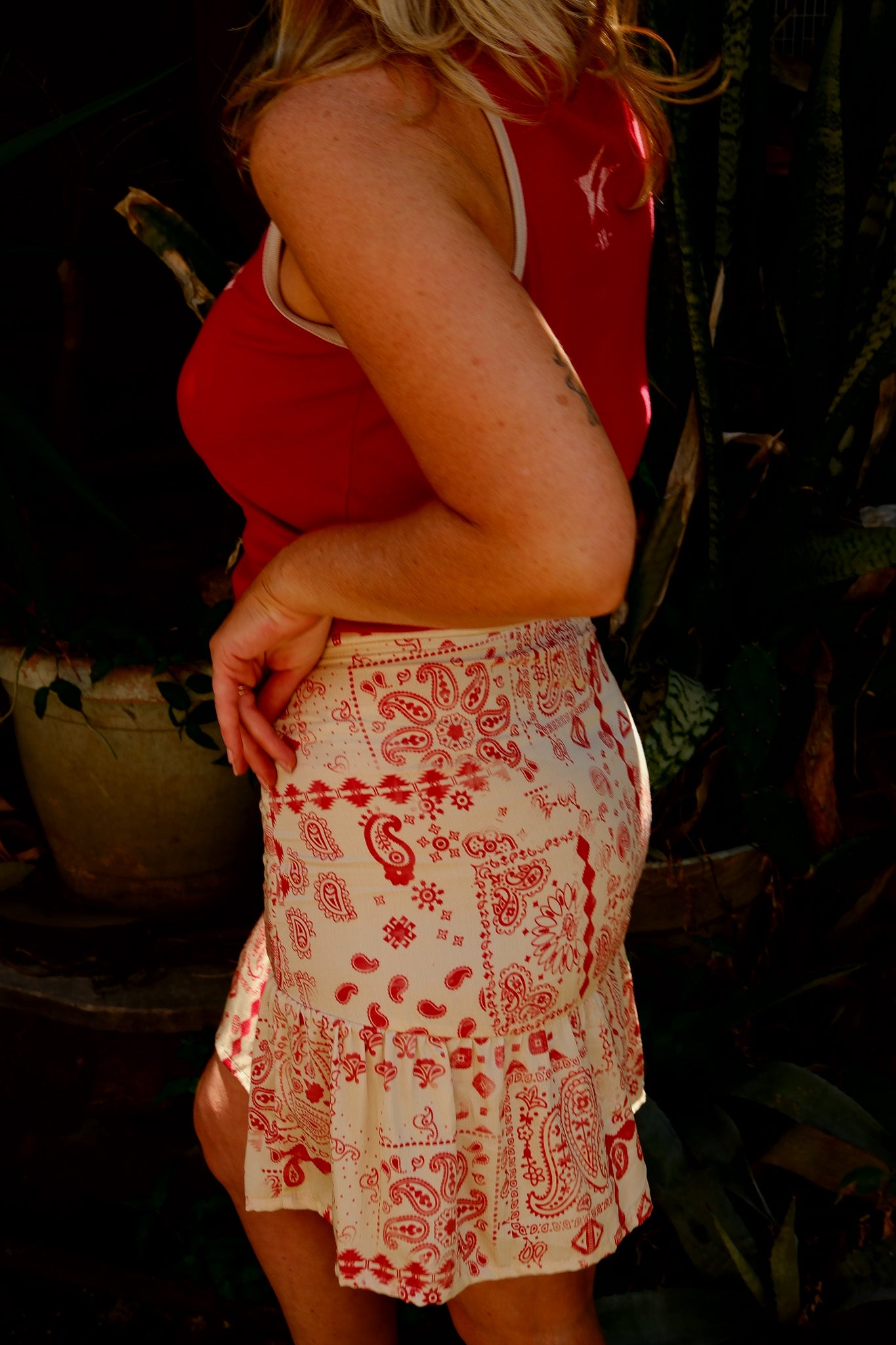 Free Spirit Paisley Mini Skirt