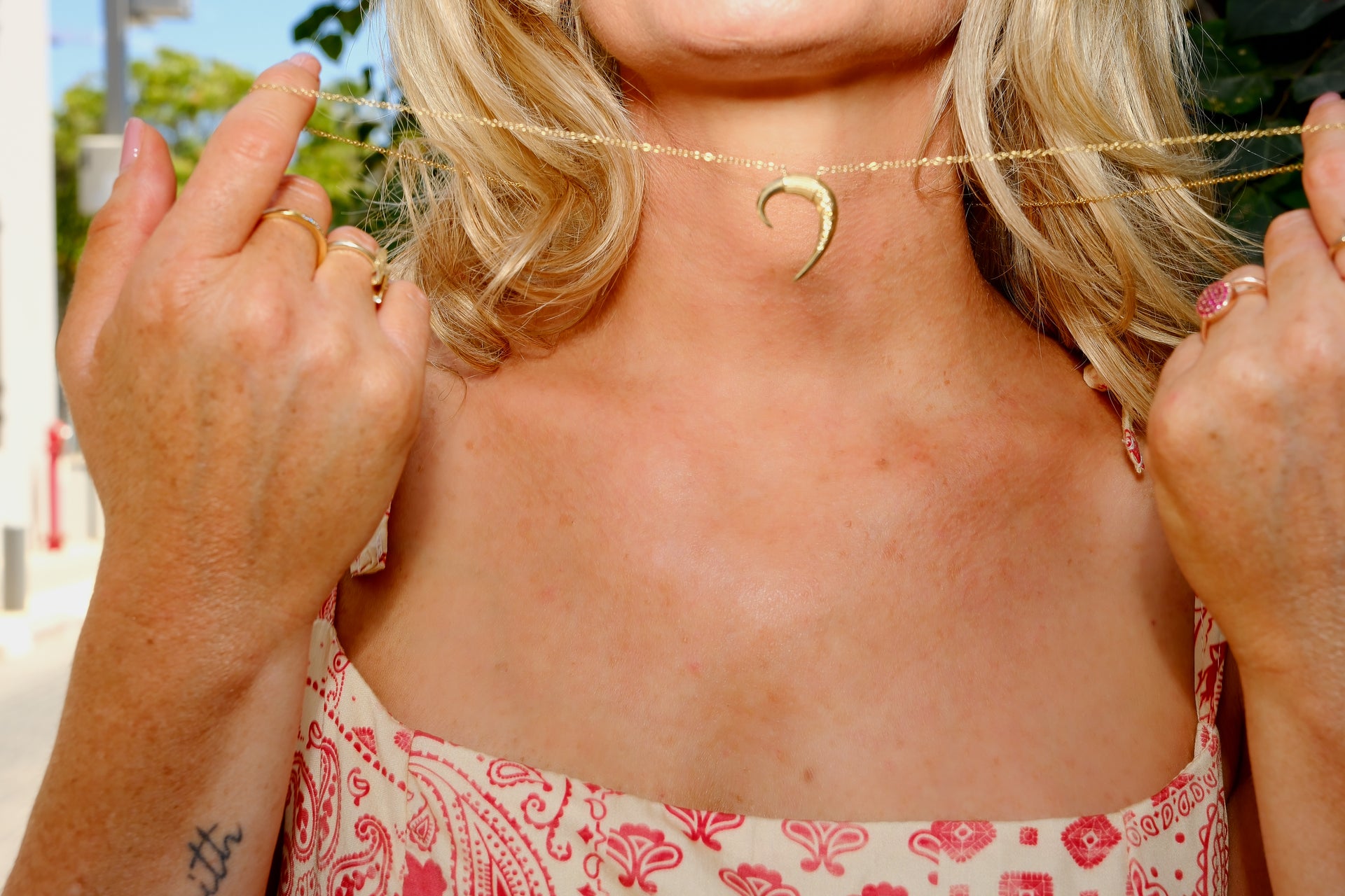 Golden Horn Necklace