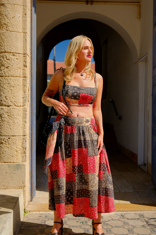 Rebel Paisley Maxi Skirt