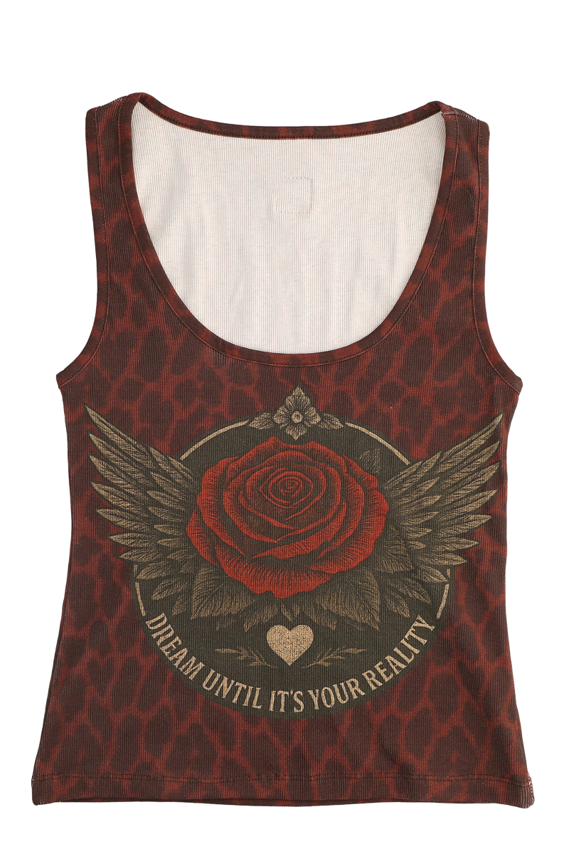 Dream Until It’s Your Reality – Leopard Terracotta Tank