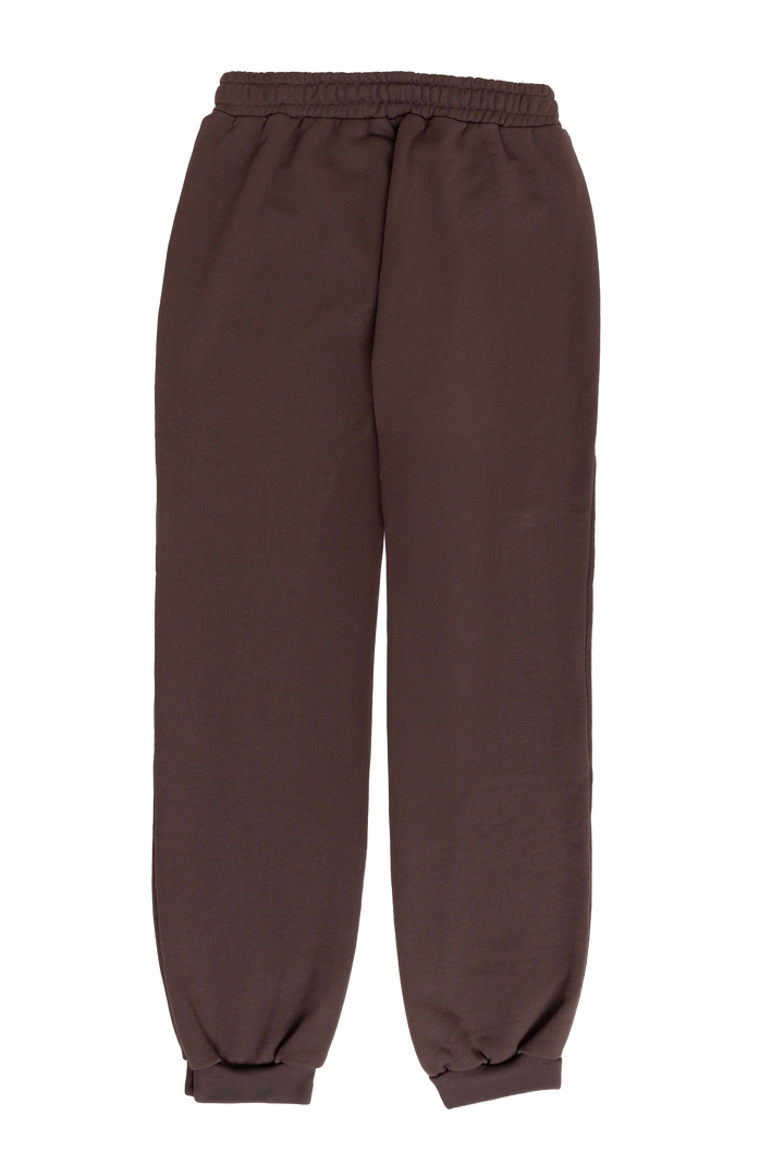 Brown sweatpants on a white background