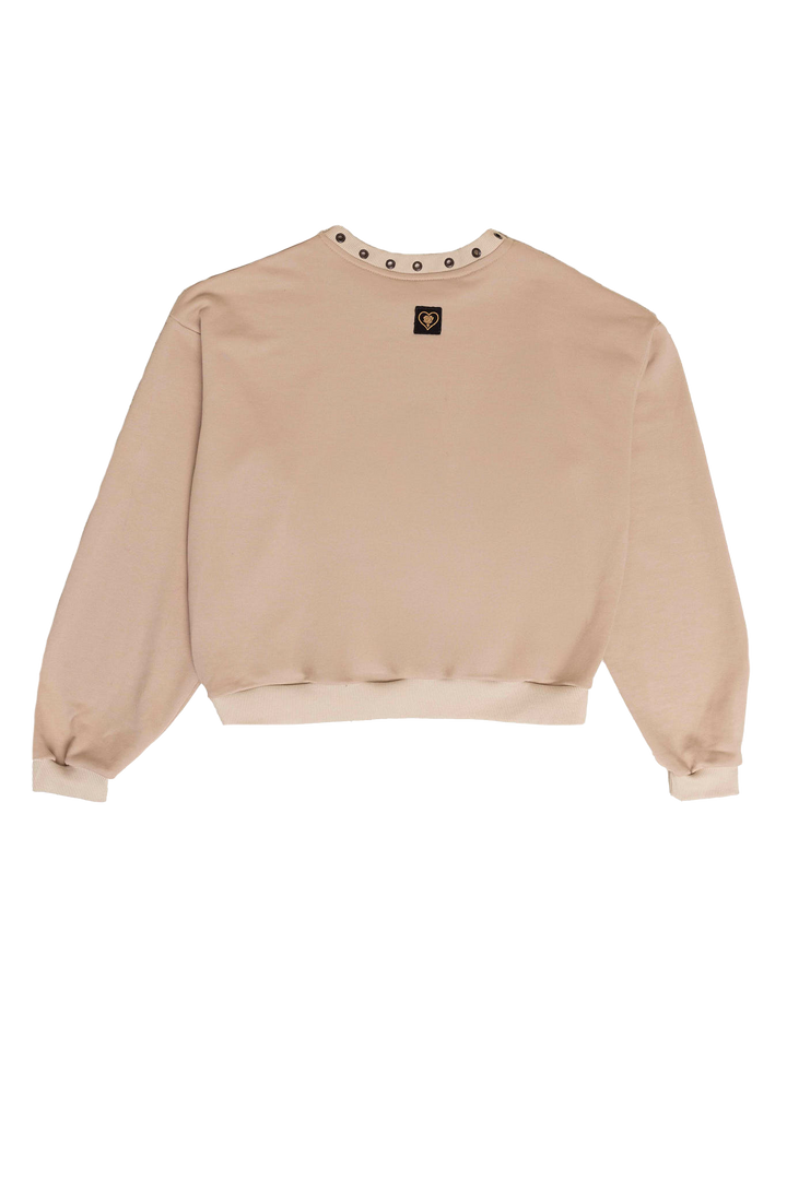 Beige sweatshirt on a white background
