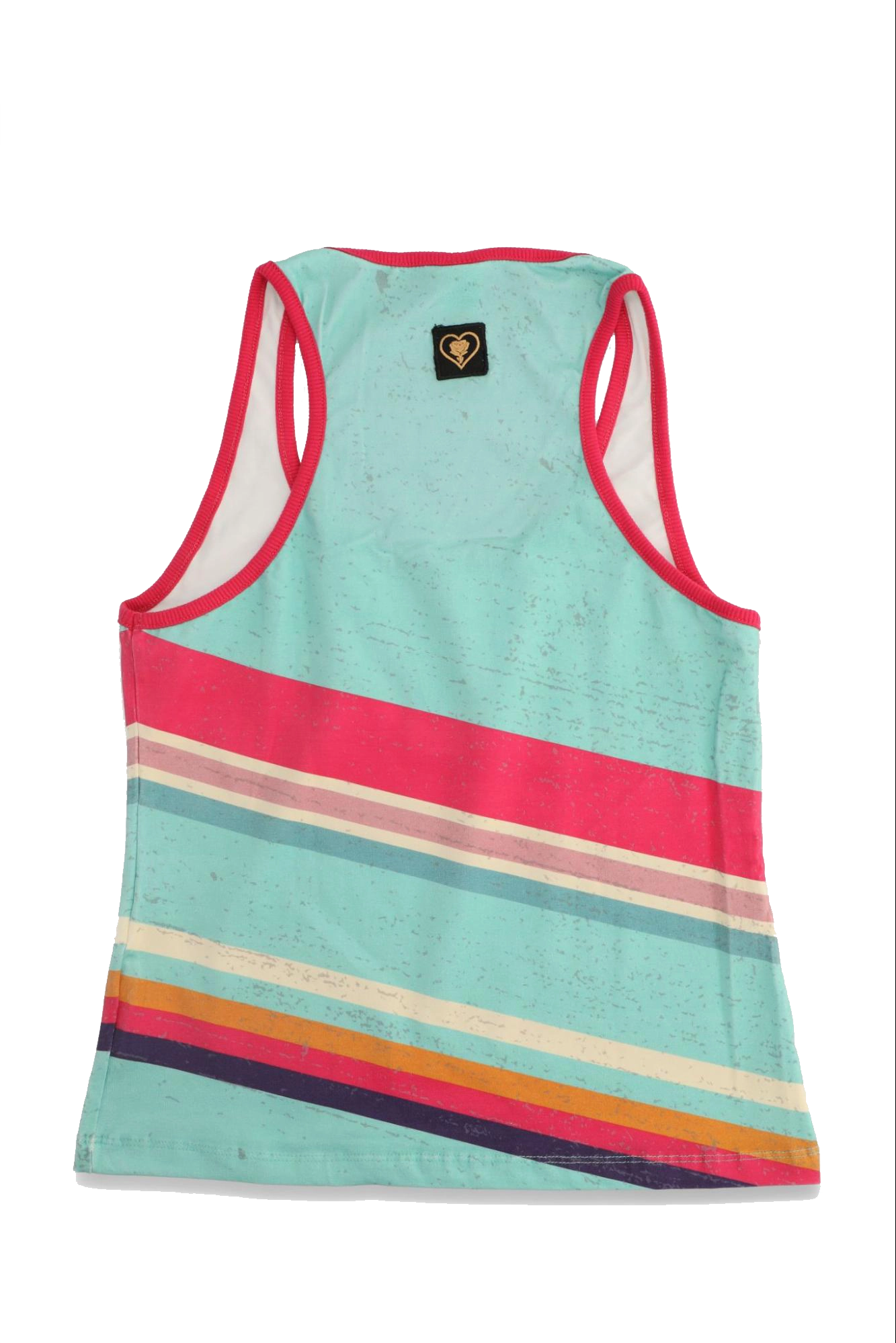 Tank top with colorful stripes on a white background