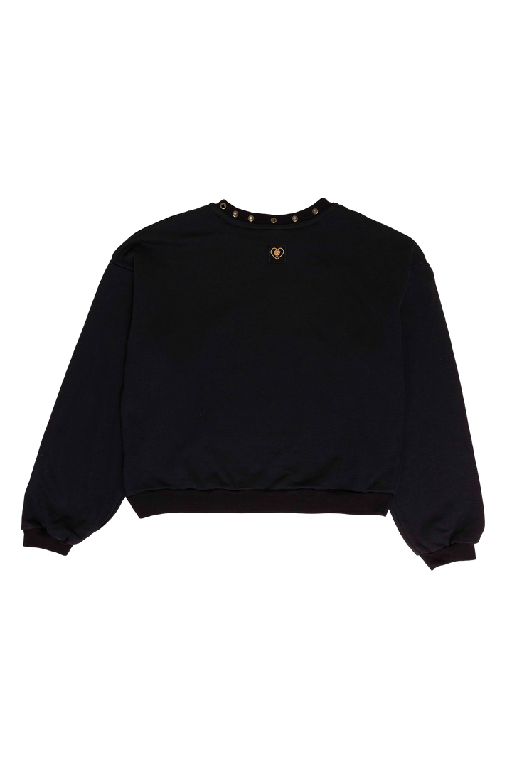 Black sweatshirt on a white background