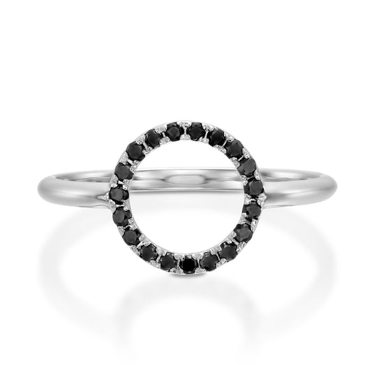 Eternal Circle Black Diamond Ring