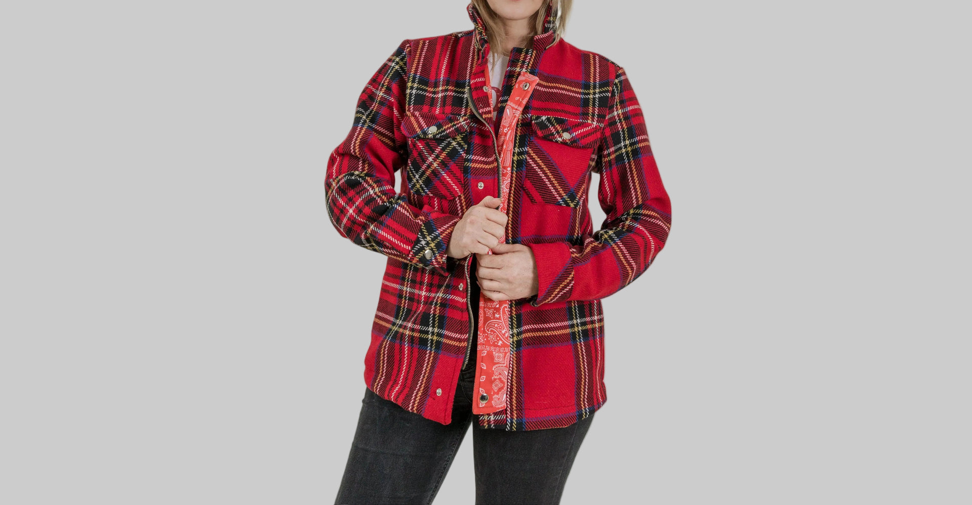 Dual Mode Jacket – Red Bandana Tweed