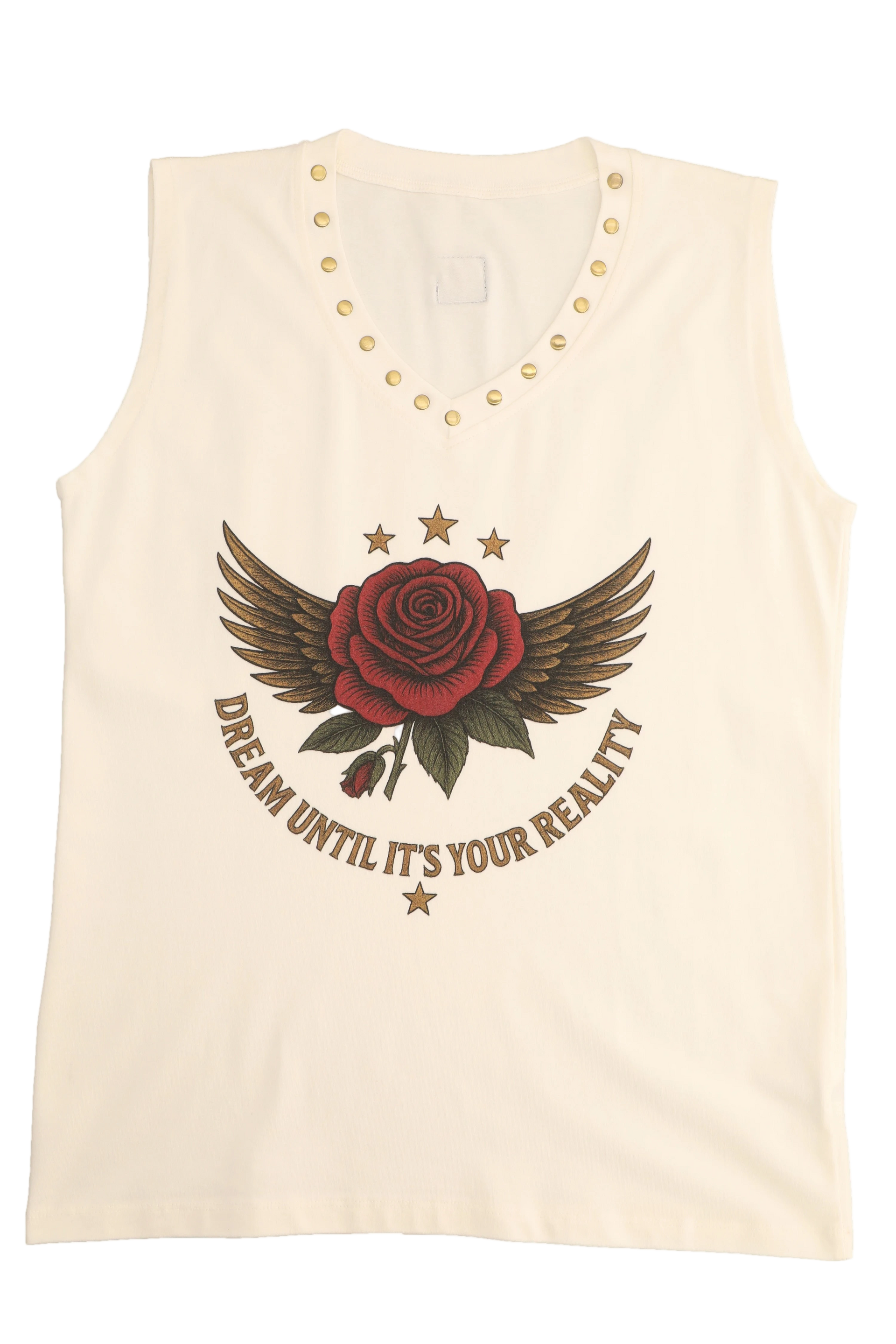Beige sleeveless shirt 
