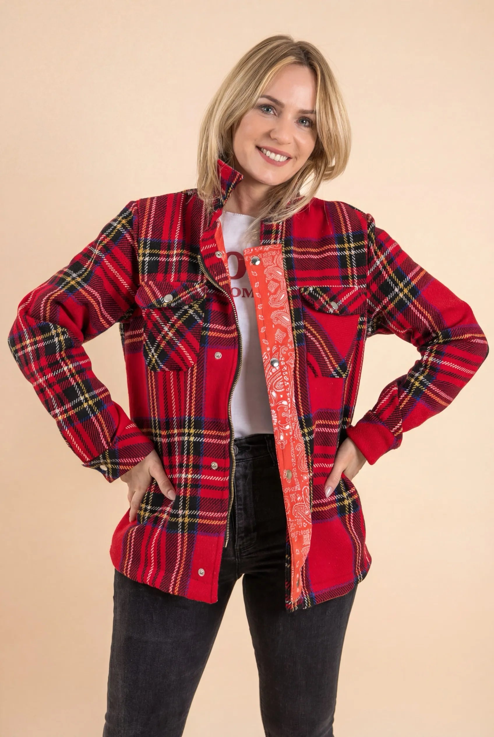 Dual Mode Jacket – Red Bandana Tweed