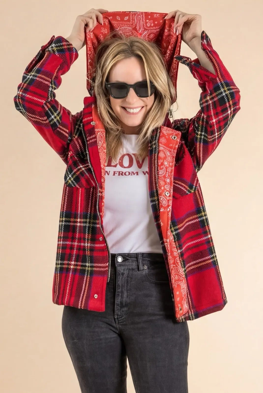 Dual Mode Jacket – Red Bandana Tweed