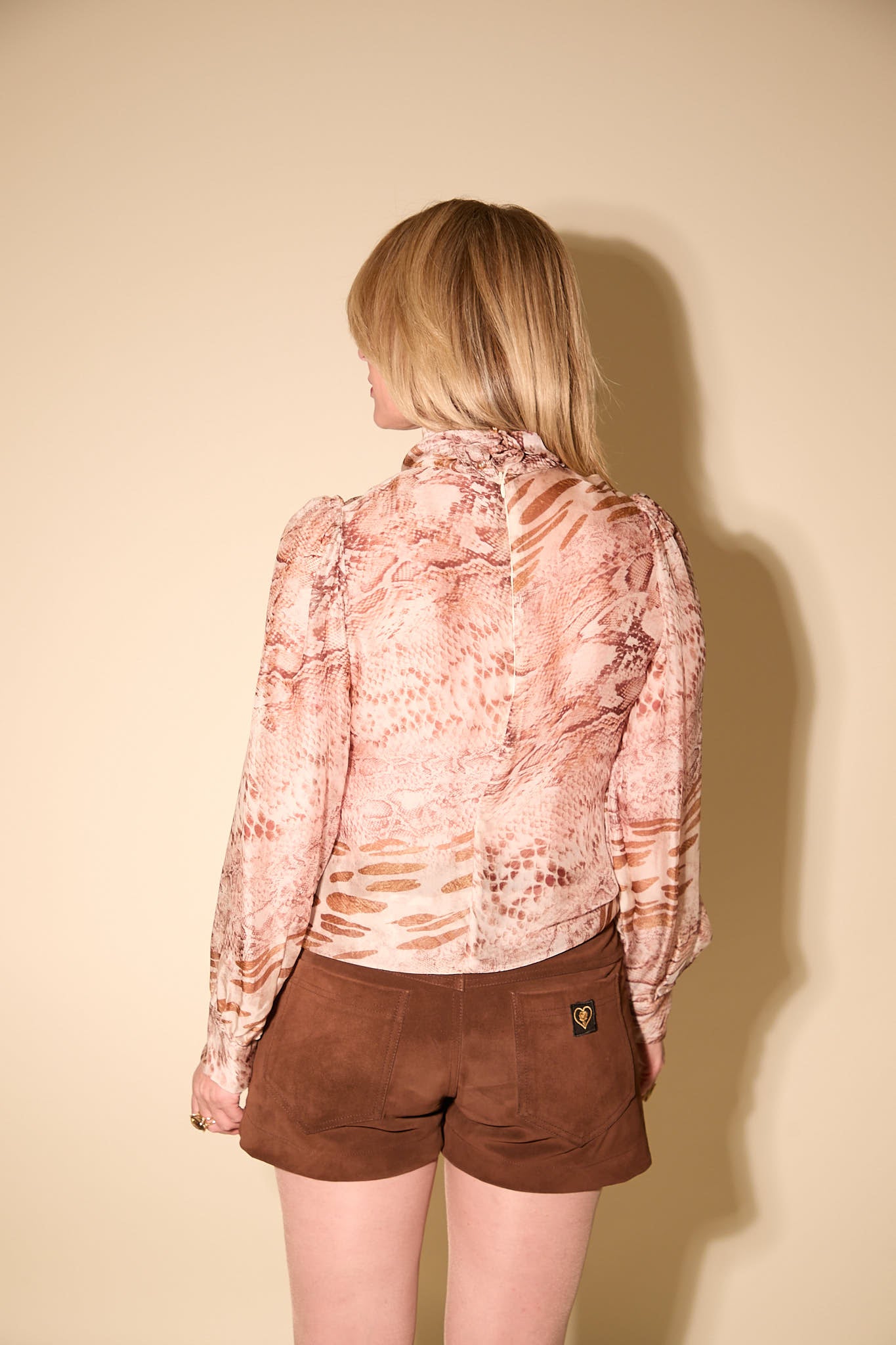 Sahara Blouse Satin-Chiffon Top