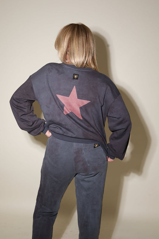 Iconic Star Sweatshirt Washed Grey Version