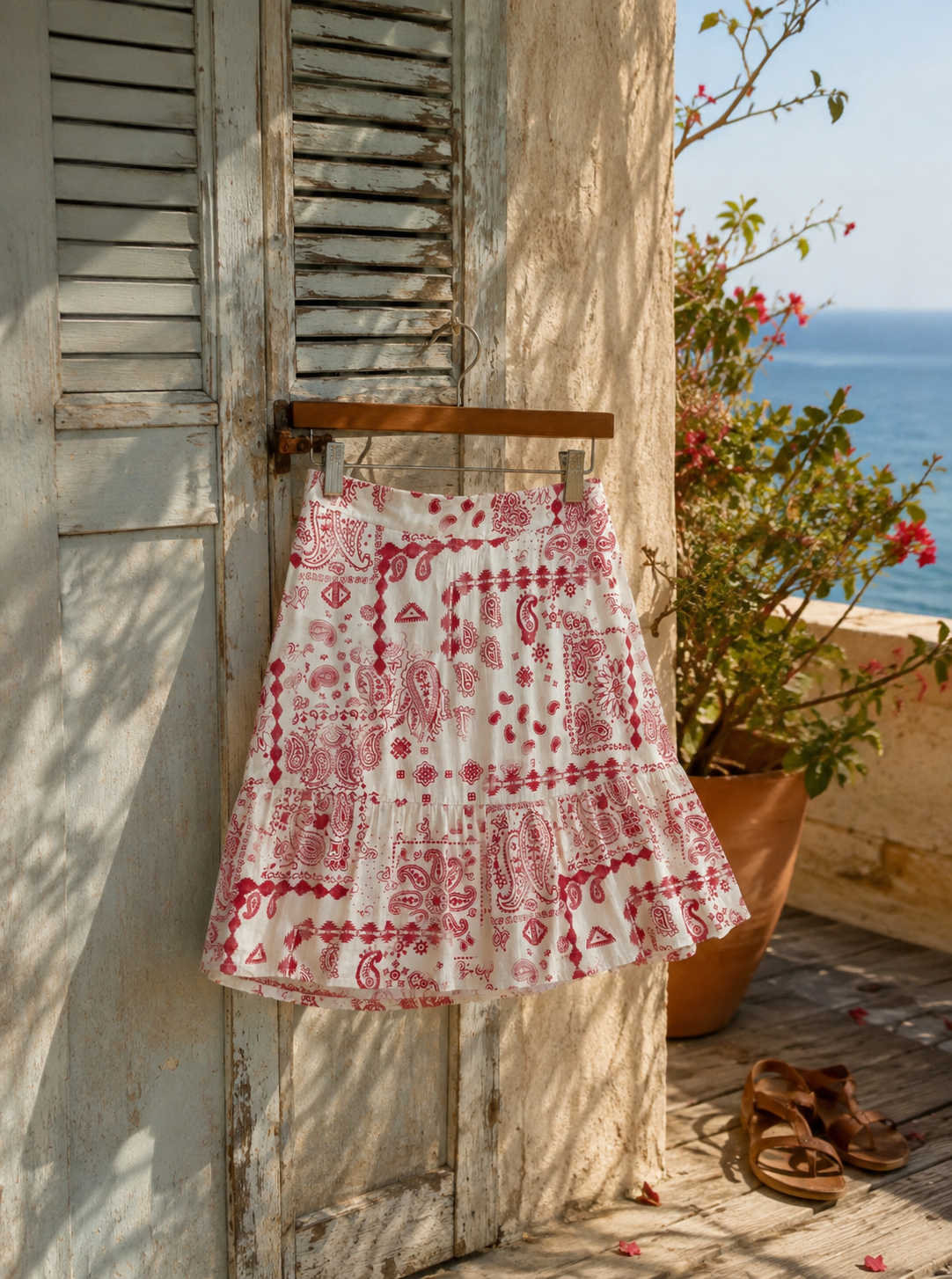 Free Spirit Paisley Mini Skirt