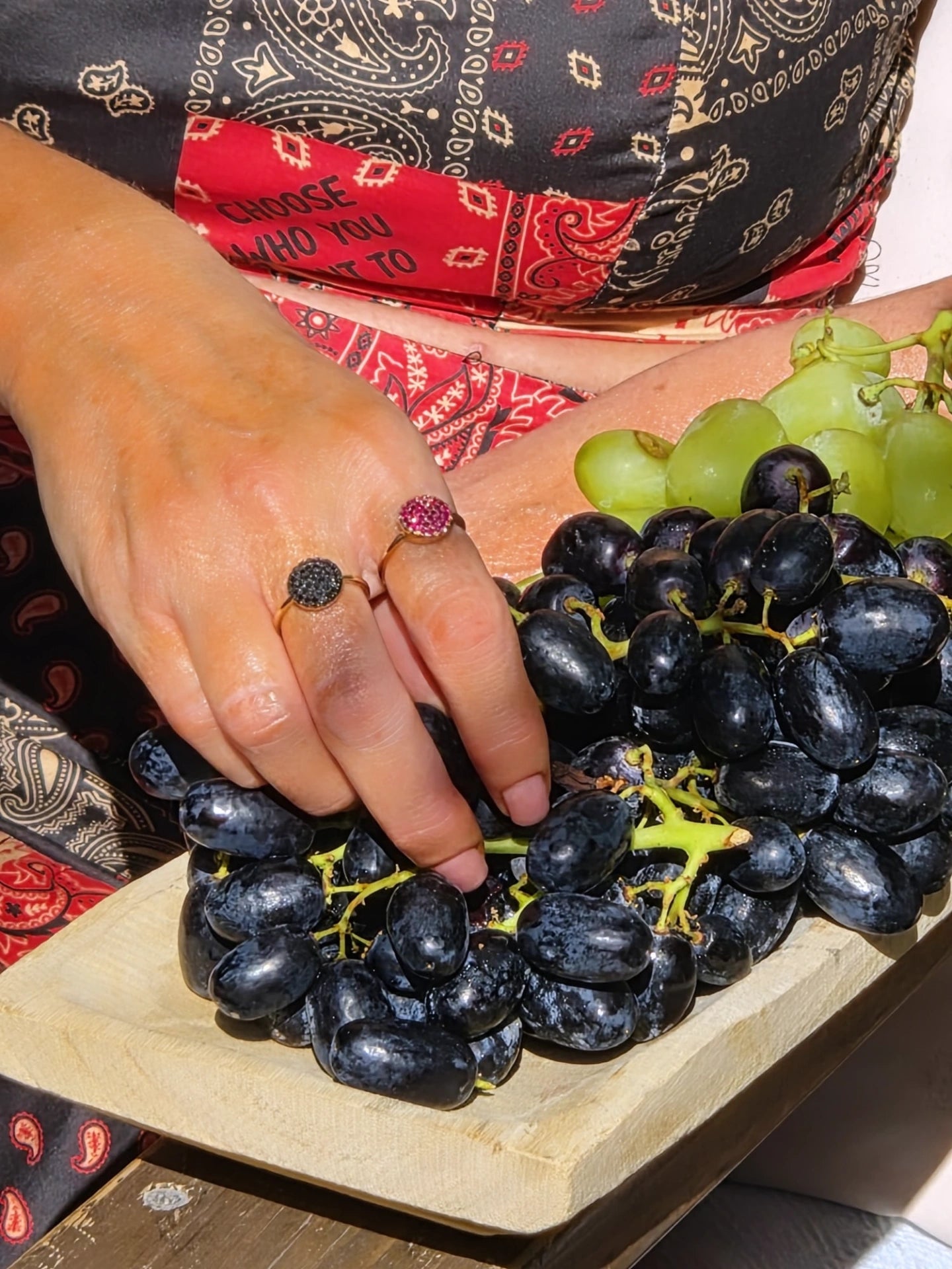 Berry Black Diamond Ring