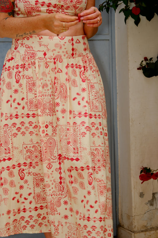 Free Spirit Paisley Maxi Skirt